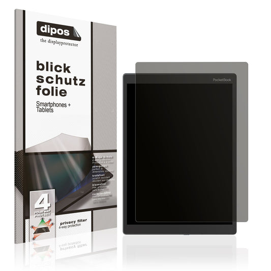 Blickschutzfolie von dipos passend für Pocketbook Color Note, präziser Zuschnitt und blasenfrei montiert