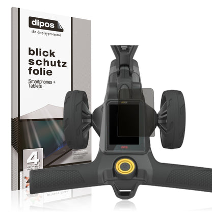 Blickschutzfolie von dipos passend für PowerKaddy Ct10, präziser Zuschnitt und blasenfrei montiert