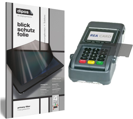 Blickschutzfolie von dipos passend für REA CARD T7 flex, präziser Zuschnitt und blasenfrei montiert