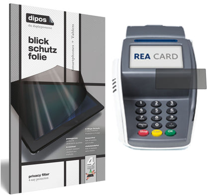 Blickschutzfolie von dipos passend für REA CARD T7 pro, präziser Zuschnitt und blasenfrei montiert