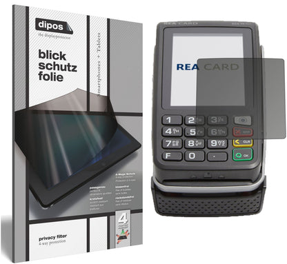 Blickschutzfolie von dipos passend für REA CARD T9 flex Terminal, präziser Zuschnitt und blasenfrei montiert