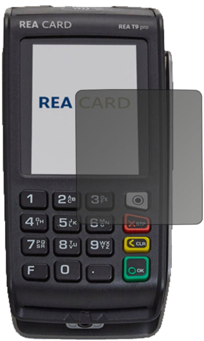 Blickschutzfolie von dipos passend für REA CARD T9 pro Terminal, präziser Zuschnitt und blasenfrei montiert