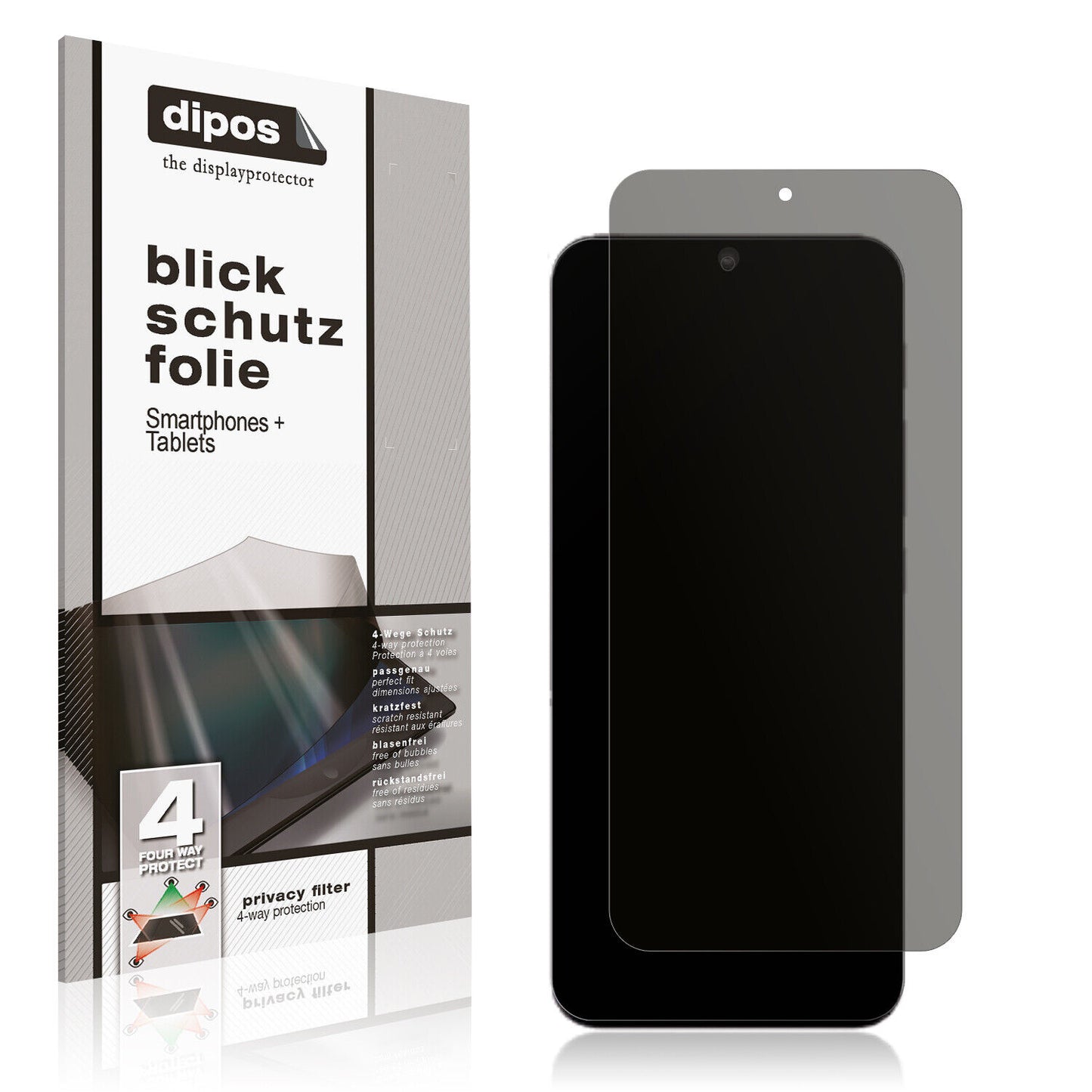 Blickschutzfolie von dipos passend für Realme 10 Pro, präziser Zuschnitt und blasenfrei montiert