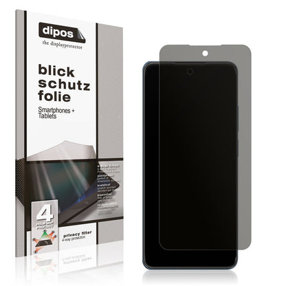 Blickschutzfolie von dipos passend für Realme C65s, präziser Zuschnitt und blasenfrei montiert