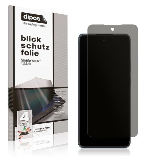 Blickschutzfolie von dipos passend für Realme C65s, präziser Zuschnitt und blasenfrei montiert