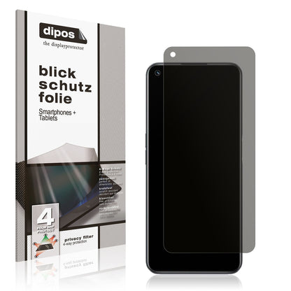 Blickschutzfolie von dipos passend für Realme Q5, präziser Zuschnitt und blasenfrei montiert