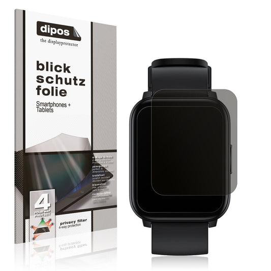 Blickschutzfolie von dipos passend für Realme Watch S100, präziser Zuschnitt und blasenfrei montiert