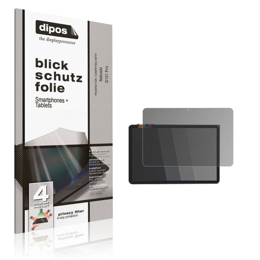 Blickschutzfolie von dipos passend für RebotAi D101 Pro, präziser Zuschnitt und blasenfrei montiert