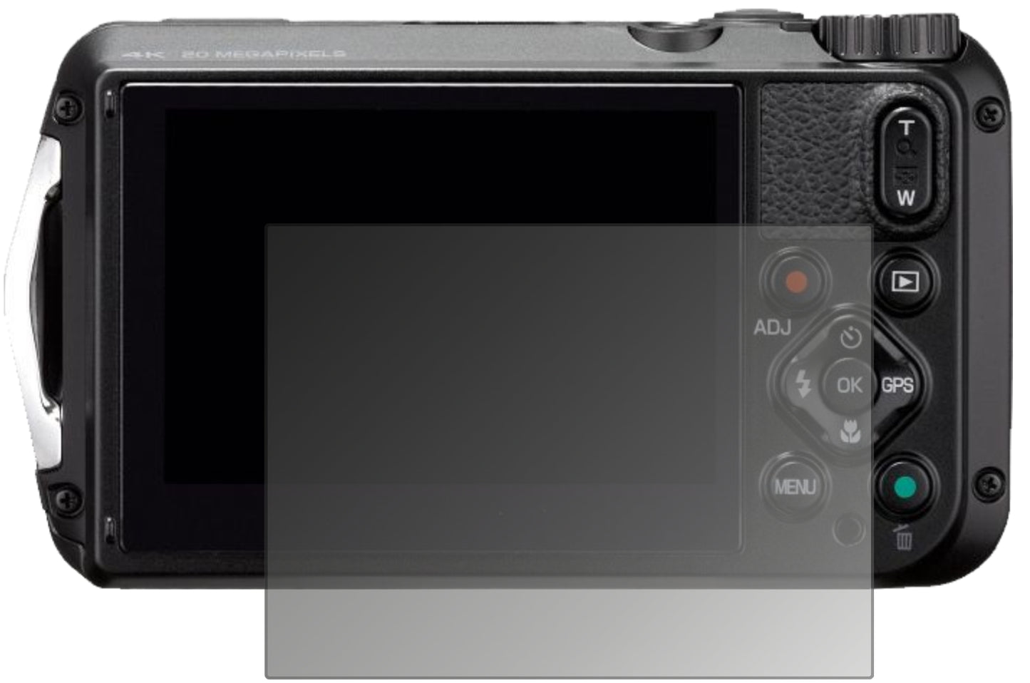 Blickschutzfolie von dipos passend für Ricoh WG-6, präziser Zuschnitt und blasenfrei montiert