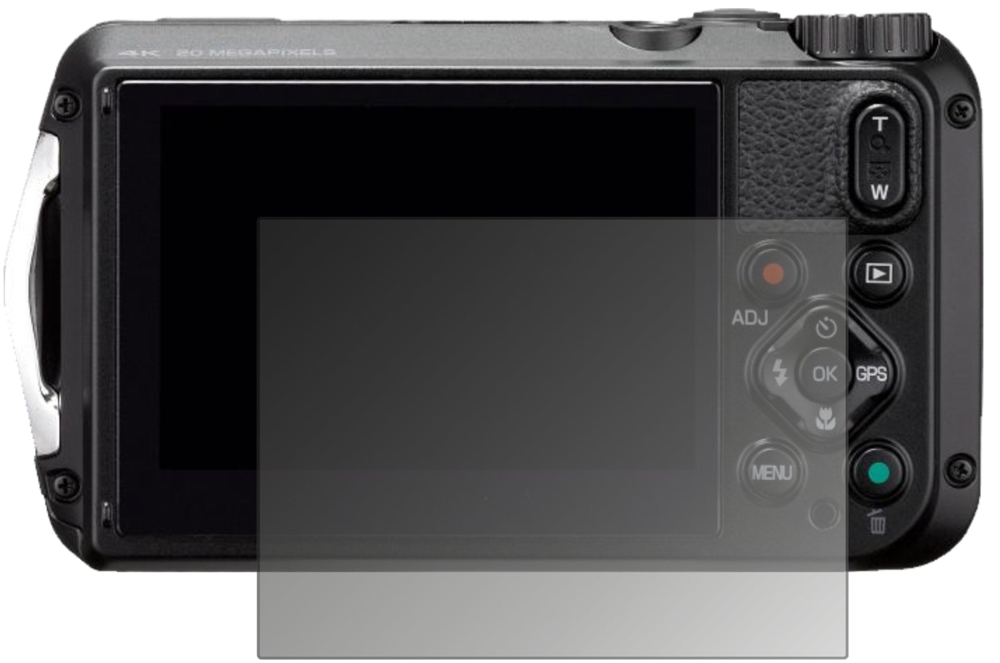 Blickschutzfolie von dipos passend für Ricoh WG-6, präziser Zuschnitt und blasenfrei montiert