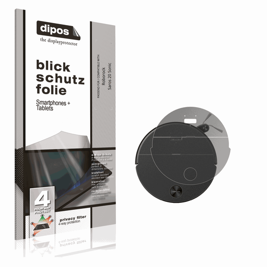 Blickschutzfolie von dipos passend für Roborock Saros 20 Sonic, präziser Zuschnitt und blasenfrei montiert