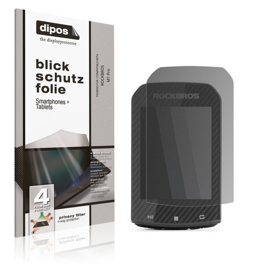 Blickschutzfolie von dipos passend für ROCKBROS M1 Pro, präziser Zuschnitt und blasenfrei montiert