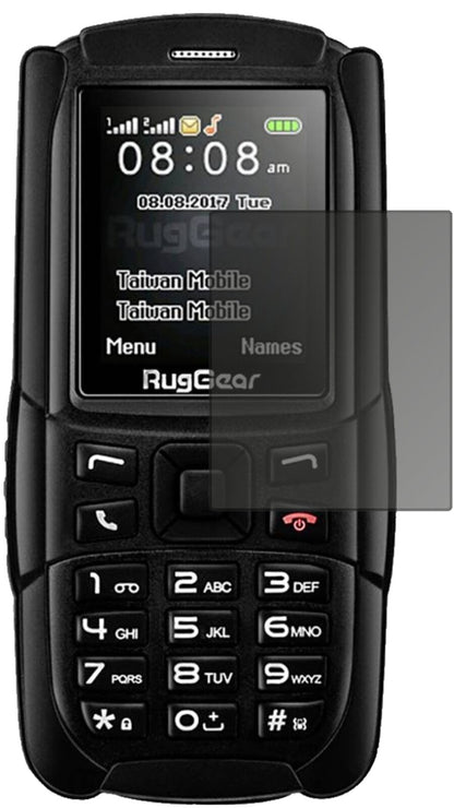 Blickschutzfolie von dipos passend für Ruggear RG129 (2018), präziser Zuschnitt und blasenfrei montiert