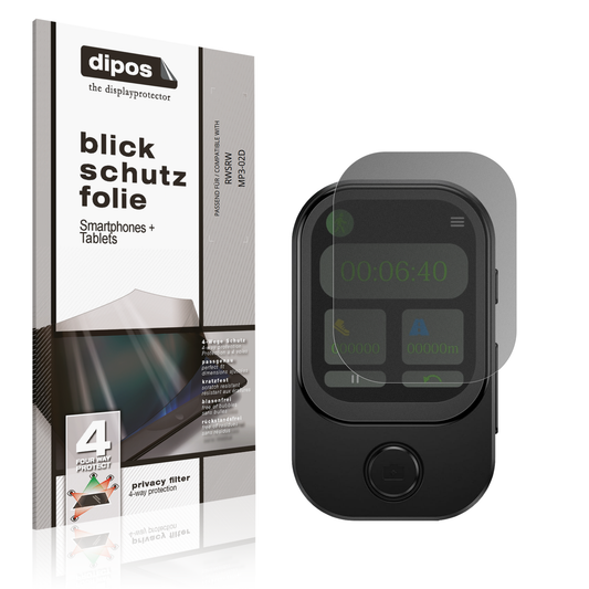Blickschutzfolie von dipos passend für RWSRW MP3-02D, präziser Zuschnitt und blasenfrei montiert