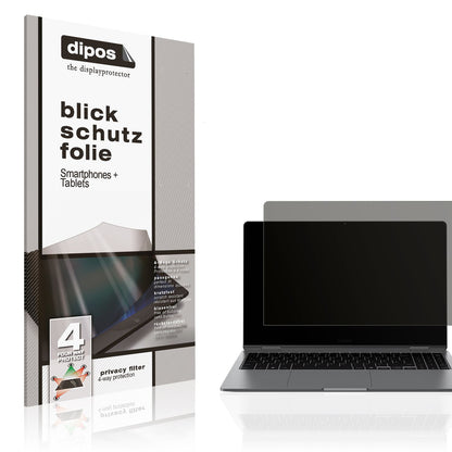 Blickschutzfolie von dipos passend für Samsung Galaxy Book5 360 15.6 Zoll, präziser Zuschnitt und blasenfrei montiert
