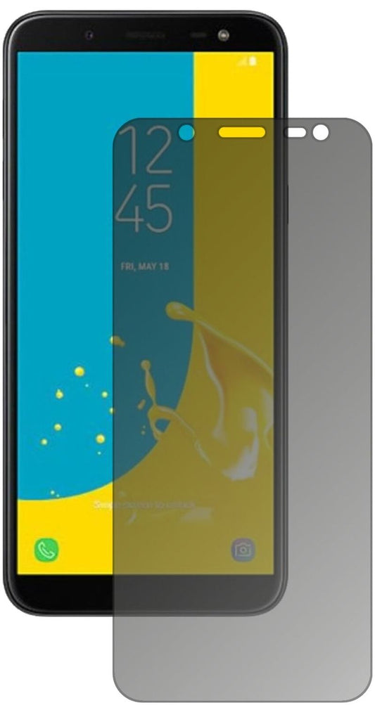 Blickschutzfolie von dipos passend für Samsung Galaxy J6 (2018), präziser Zuschnitt und blasenfrei montiert