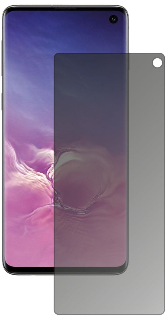 Blickschutzfolie von dipos passend für Samsung Galaxy S10, präziser Zuschnitt und blasenfrei montiert