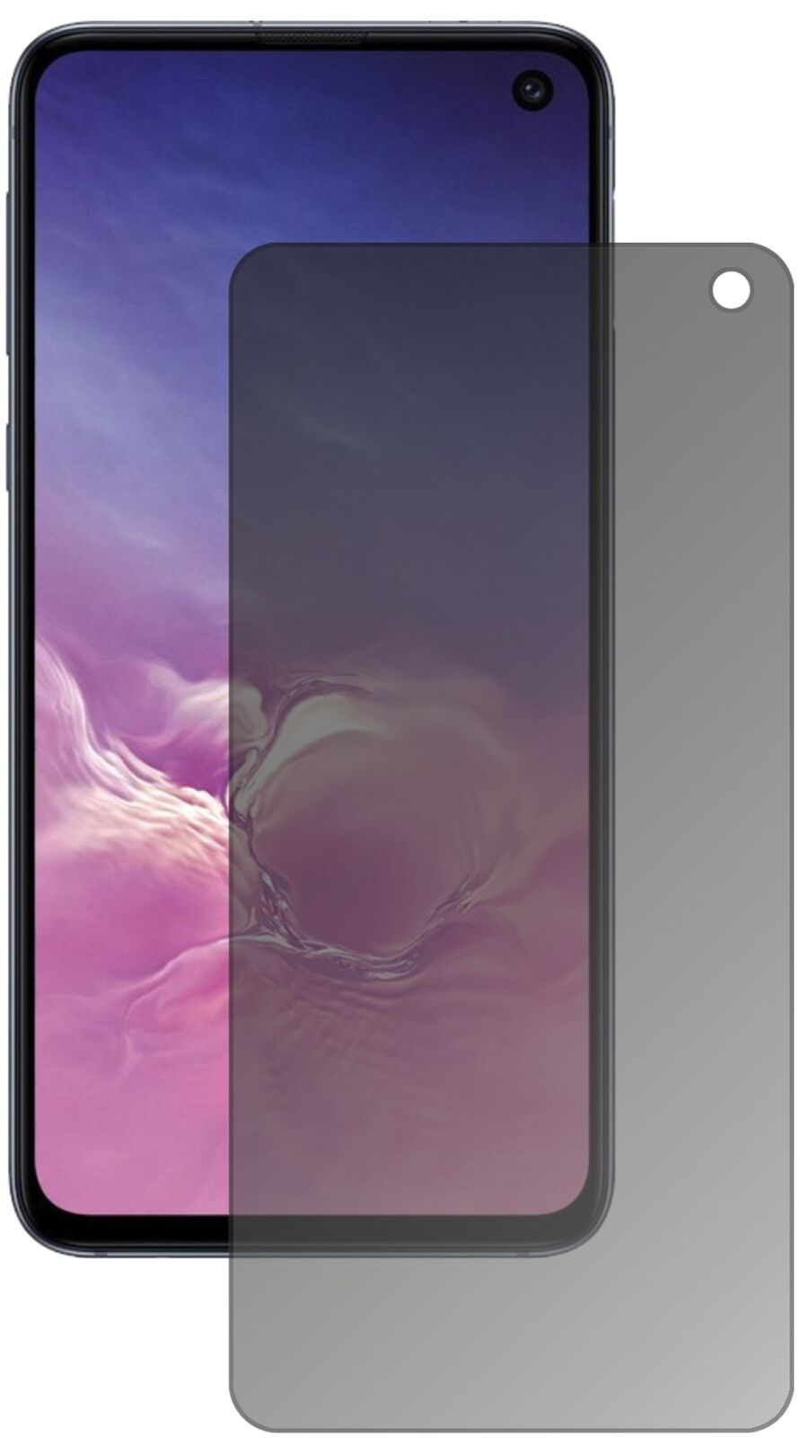 Blickschutzfolie von dipos passend für Samsung Galaxy S10e, präziser Zuschnitt und blasenfrei montiert