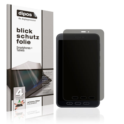 Blickschutzfolie von dipos passend für Samsung Galaxy Tab Active 5, präziser Zuschnitt und blasenfrei montiert