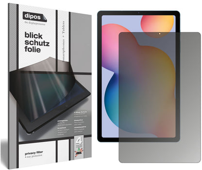 Blickschutzfolie von dipos passend für Samsung Galaxy Tab S6 Lite, präziser Zuschnitt und blasenfrei montiert