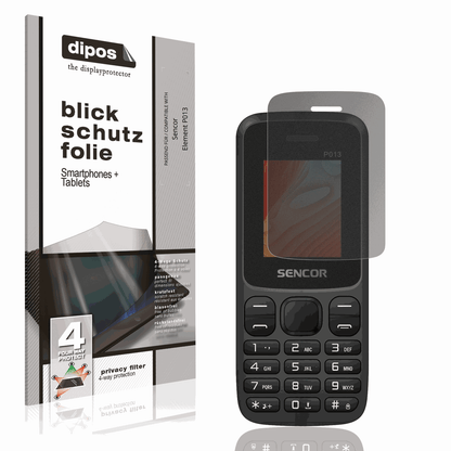 Blickschutzfolie von dipos passend f�r Sencor Element P013, pr�ziser Zuschnitt und blasenfrei montiert