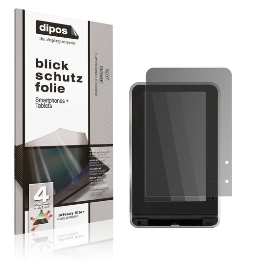 Blickschutzfolie von dipos passend für SENVEND UX700, präziser Zuschnitt und blasenfrei montiert