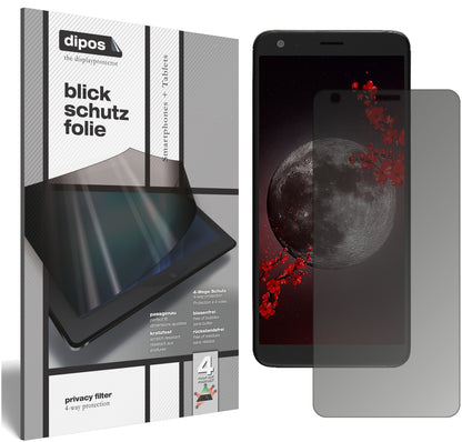 Blickschutzfolie von dipos passend für Sharp B10, präziser Zuschnitt und blasenfrei montiert