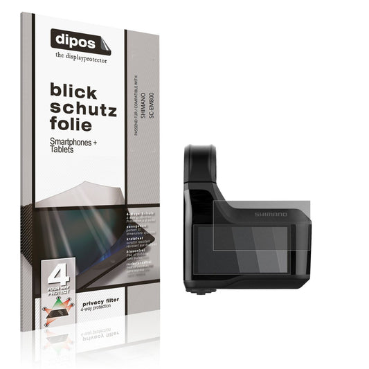 Blickschutzfolie von dipos passend für SHIMANO SC-EM800, präziser Zuschnitt und blasenfrei montiert