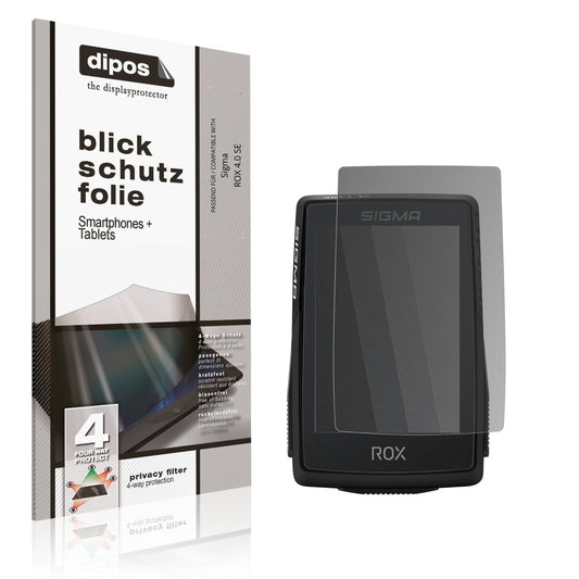 Blickschutzfolie von dipos passend für Sigma ROX 4.0 SE, präziser Zuschnitt und blasenfrei montiert