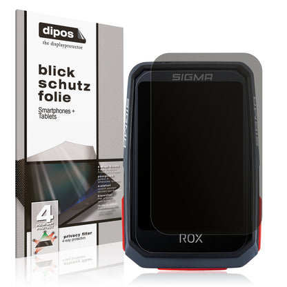 Blickschutzfolie von dipos passend für SIGMA Sport Rox 4.0, präziser Zuschnitt und blasenfrei montiert