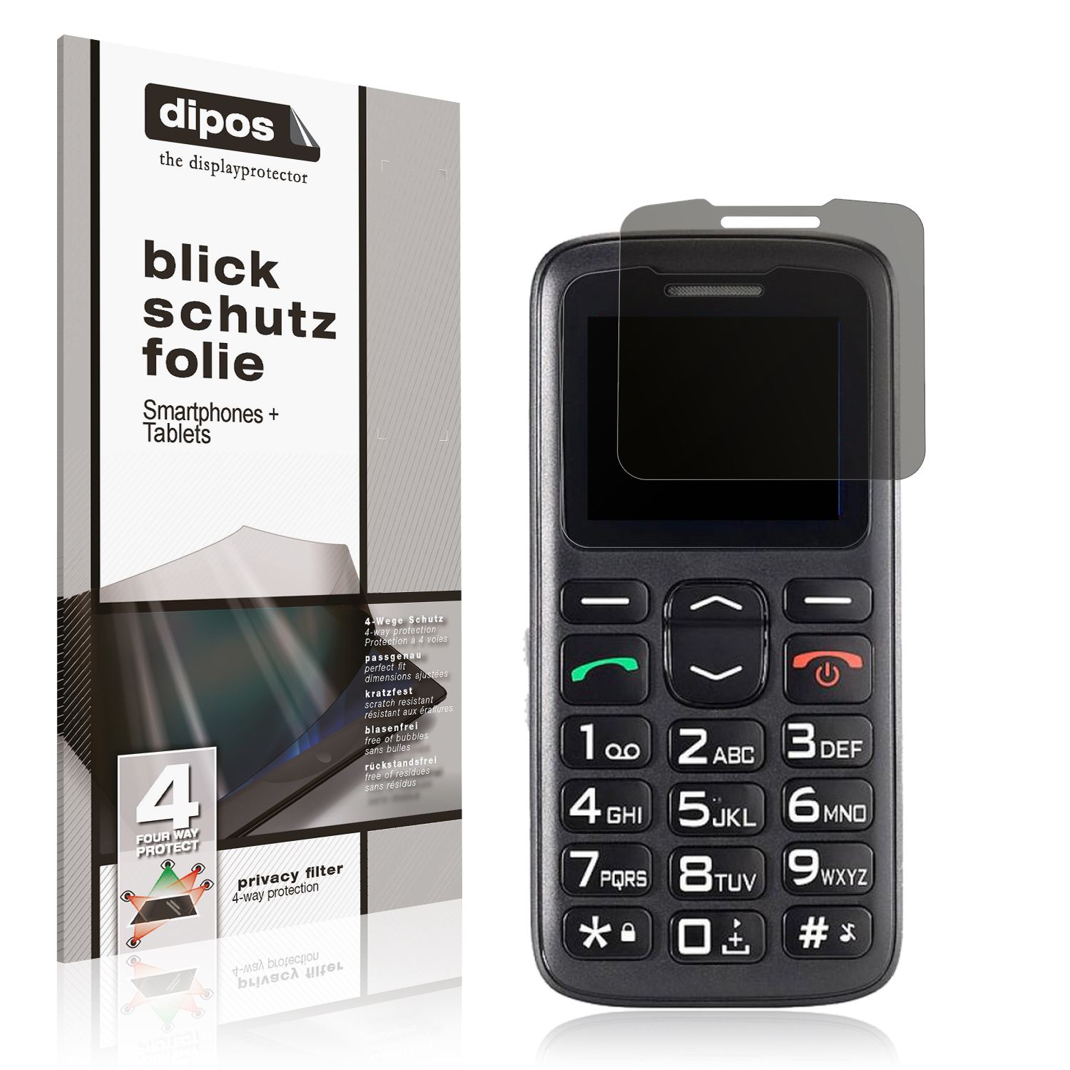 Blickschutzfolie von dipos passend für Simvalley Senioren mobile, präziser Zuschnitt und blasenfrei montiert