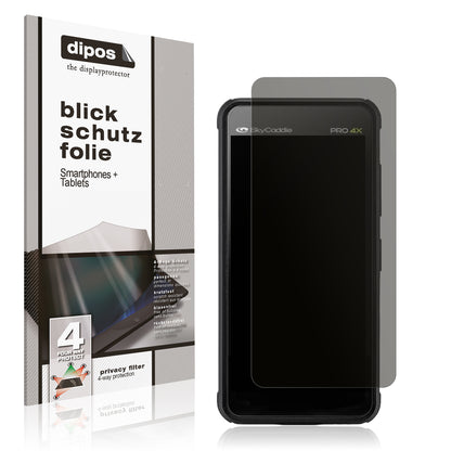 Blickschutzfolie von dipos passend für SkyCaddie Pro 4X, präziser Zuschnitt und blasenfrei montiert