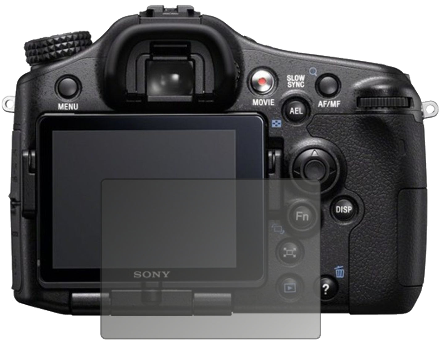 Blickschutzfolie von dipos passend für Sony Alpha 77 V, präziser Zuschnitt und blasenfrei montiert