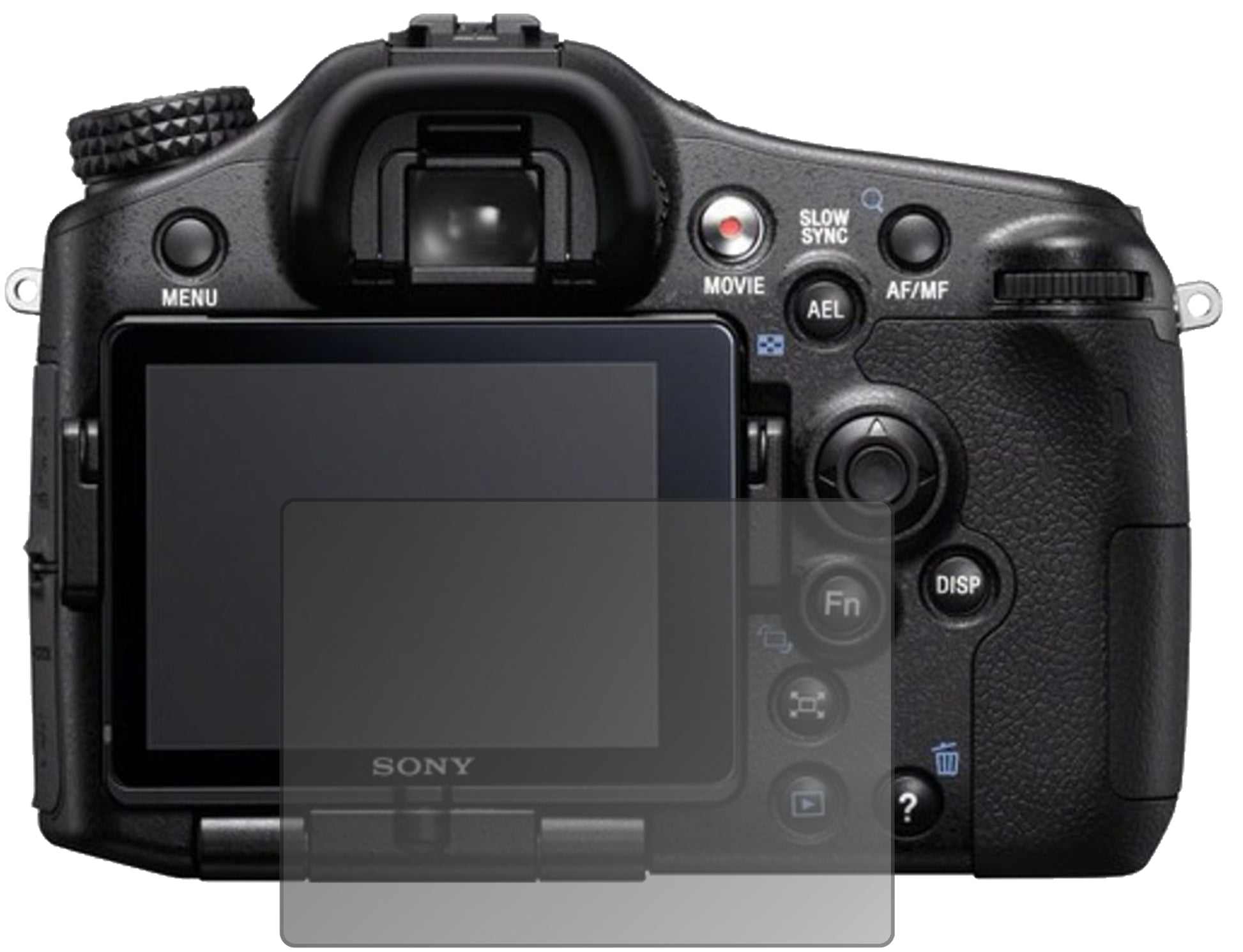 Blickschutzfolie von dipos passend für Sony Alpha 77 V, präziser Zuschnitt und blasenfrei montiert