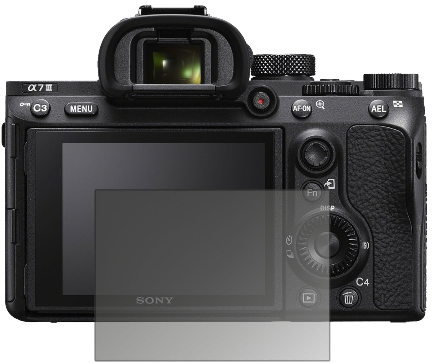 Blickschutzfolie von dipos passend für Sony Alpha 7C, präziser Zuschnitt und blasenfrei montiert