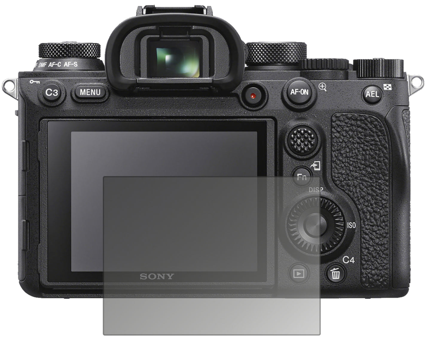Blickschutzfolie von dipos passend für Sony Alpha 7S III, präziser Zuschnitt und blasenfrei montiert
