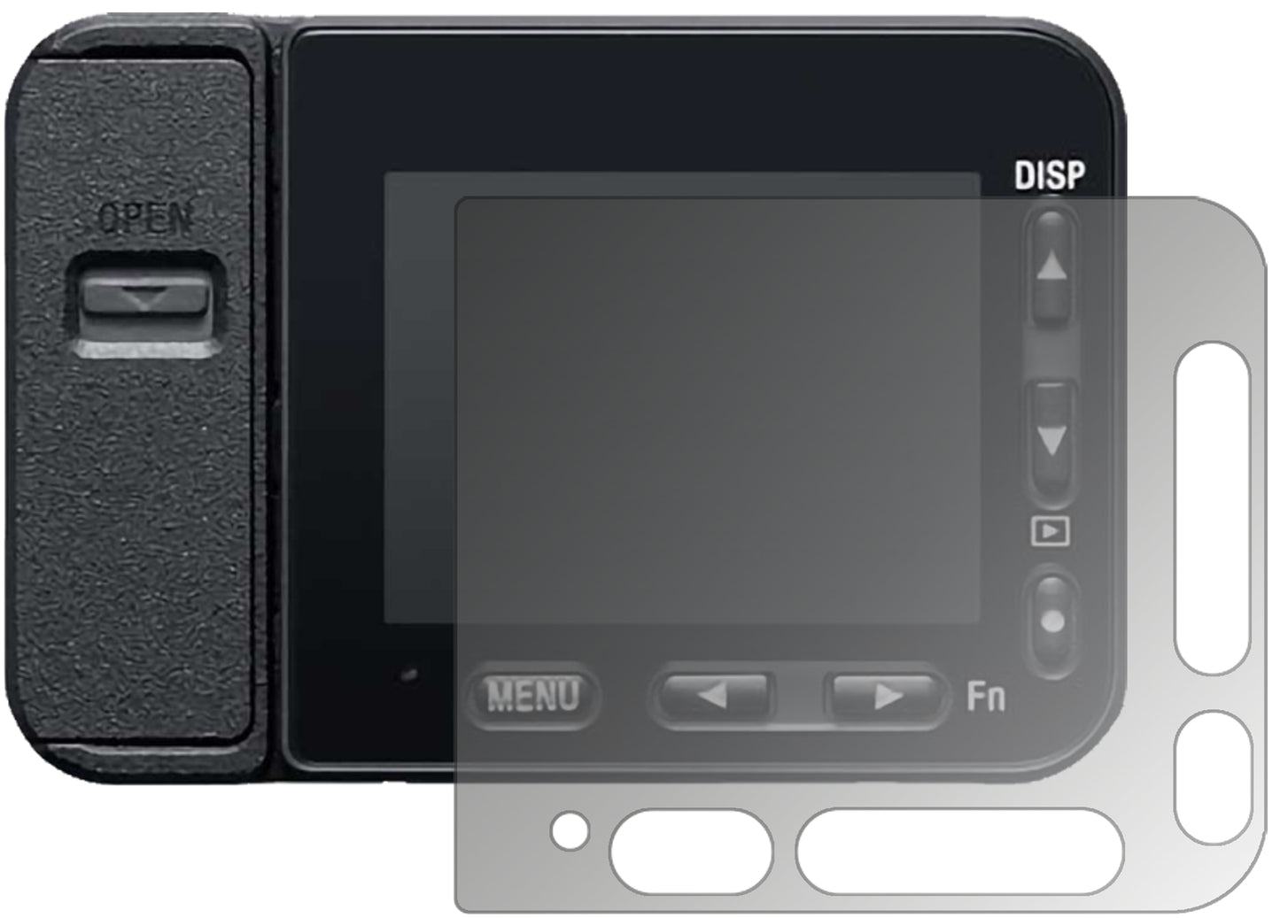 Blickschutzfolie von dipos passend für Sony DSC-RX0 II, präziser Zuschnitt und blasenfrei montiert