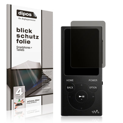 Blickschutzfolie von dipos passend für Sony NW-e394, präziser Zuschnitt und blasenfrei montiert
