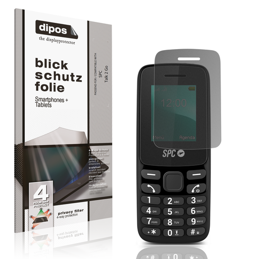Blickschutzfolie von dipos passend für SPC Talk 2 Go, präziser Zuschnitt und blasenfrei montiert