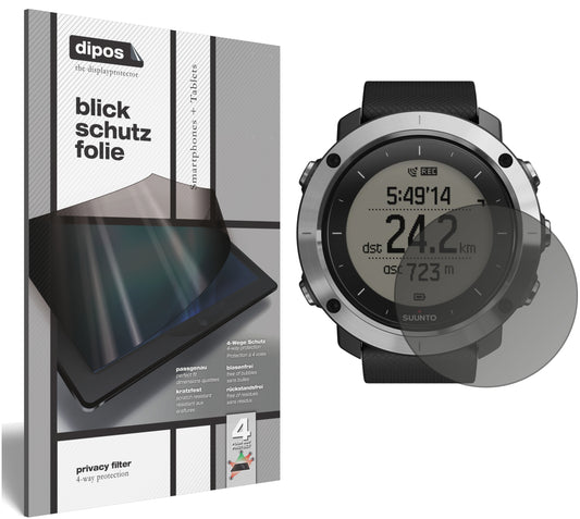 Blickschutzfolie von dipos passend für Suunto Traverse, präziser Zuschnitt und blasenfrei montiert