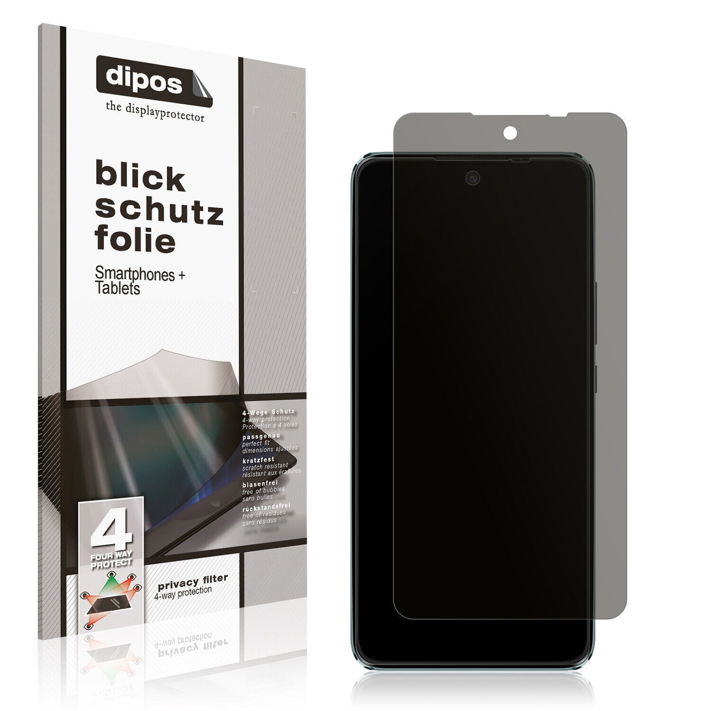 Blickschutzfolie von dipos passend für Symphony Z20, präziser Zuschnitt und blasenfrei montiert