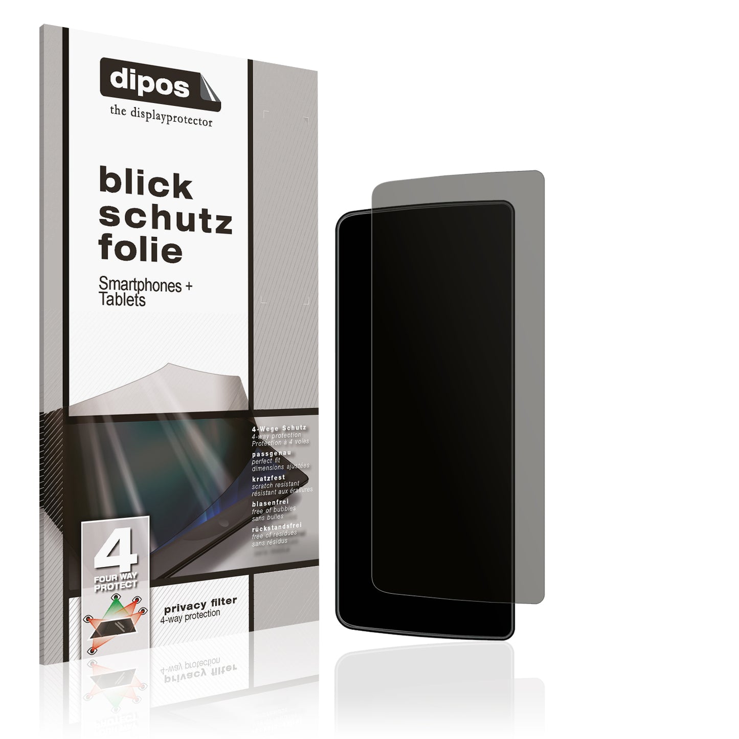 Blickschutzfolie von dipos passend für Taffio Tal6500 F-48, präziser Zuschnitt und blasenfrei montiert