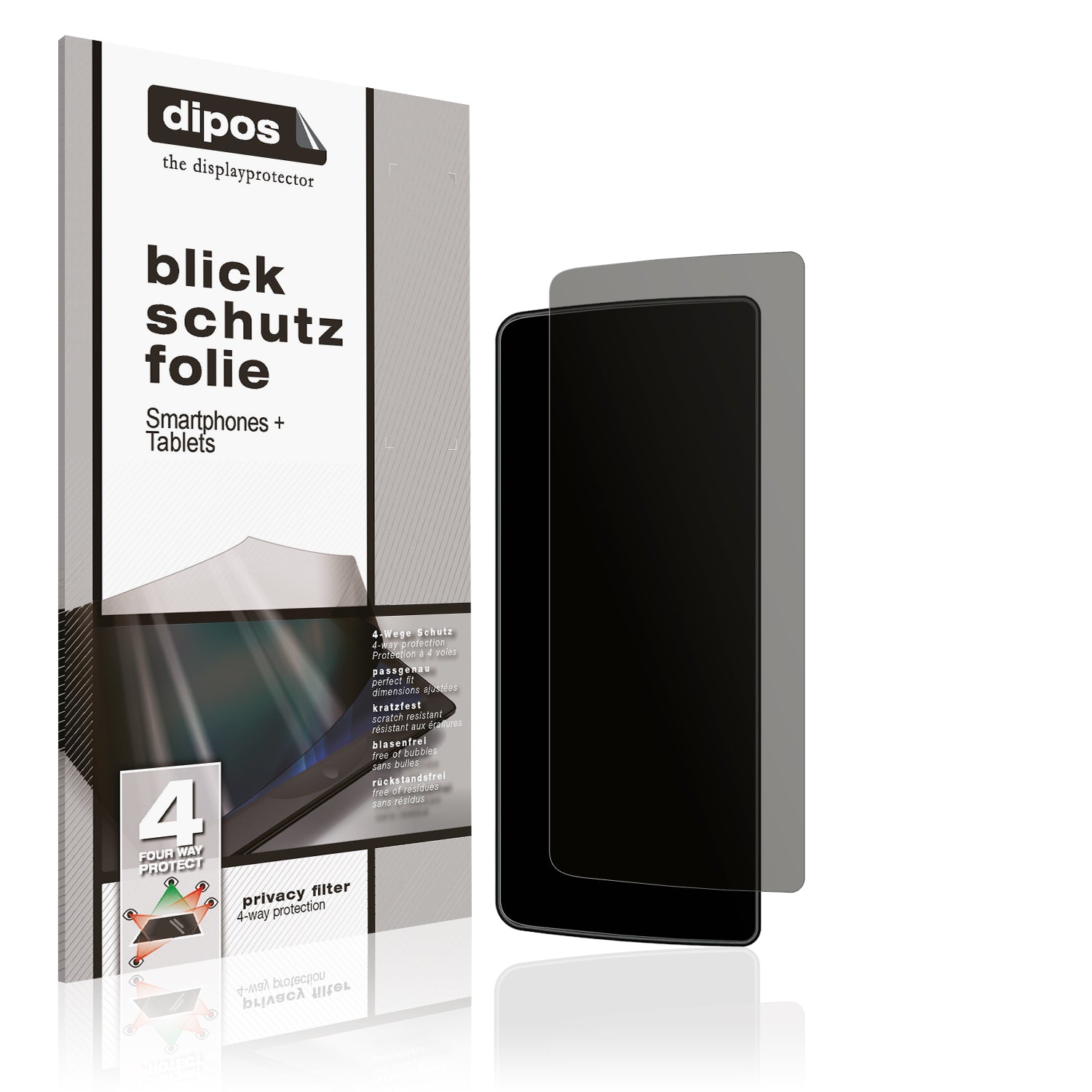 Blickschutzfolie von dipos passend für Taffio Tal6500 F-48, präziser Zuschnitt und blasenfrei montiert