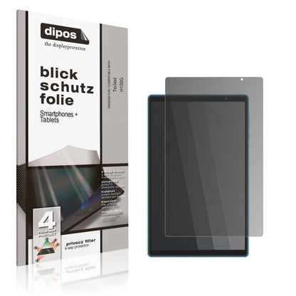 Blickschutzfolie von dipos passend für Teclast H100G, präziser Zuschnitt und blasenfrei montiert