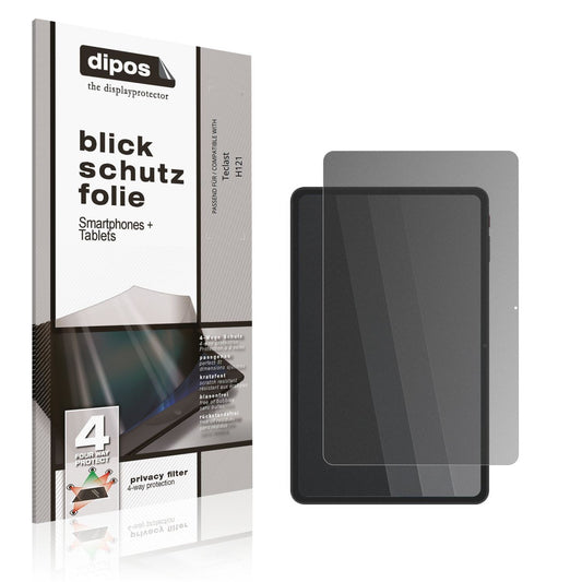 Blickschutzfolie von dipos passend für Teclast H121, präziser Zuschnitt und blasenfrei montiert