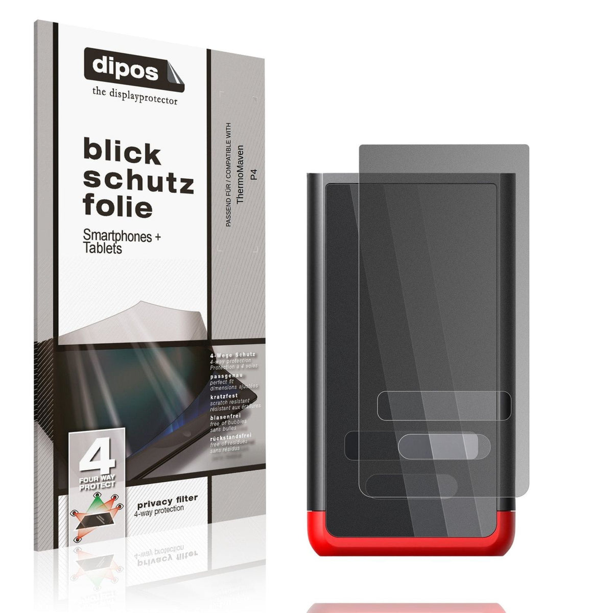 Displayschutz mit Blickschutzfilter-Effekt zur Unterstützung beim Schutz sensibler Daten