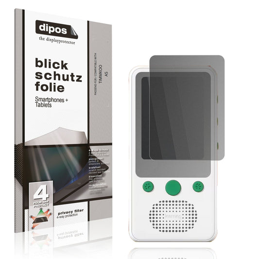 Blickschutzfolie von dipos passend für TIMMKOO A5, präziser Zuschnitt und blasenfrei montiert
