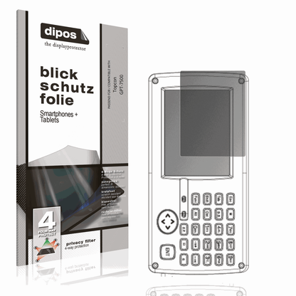 Blickschutzfolie von dipos passend für Topcon GPT-7500, präziser Zuschnitt und blasenfrei montiert