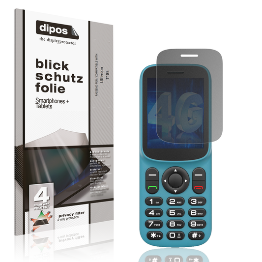 Blickschutzfolie von dipos passend für Ufferson T185, präziser Zuschnitt und blasenfrei montiert