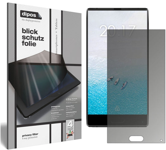 Blickschutzfolie von dipos passend für Ulefone F1, präziser Zuschnitt und blasenfrei montiert